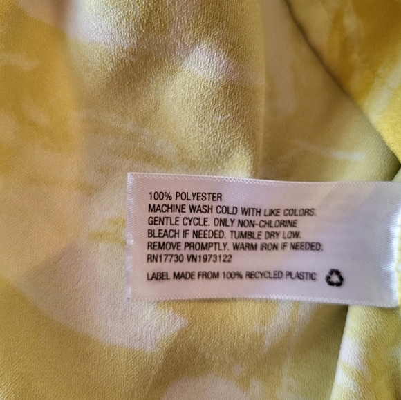 A New Day Floral Print Dress in Green and White, Size Medium - Picture 6 of 8